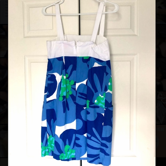 Lilly Pulitzer size 4 Yesenia dress, blue green and white - Picture 2 of 9
